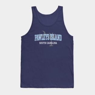 Pawleys Island South Carolina Palmetto Coastal Blue Tank Top